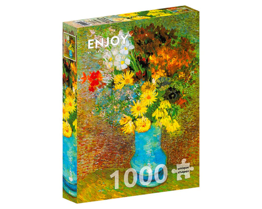 Van Gogh - Florero con Margaritas y Anémonas: Rompecabezas 1000 Piezas Enjoy Puzzle