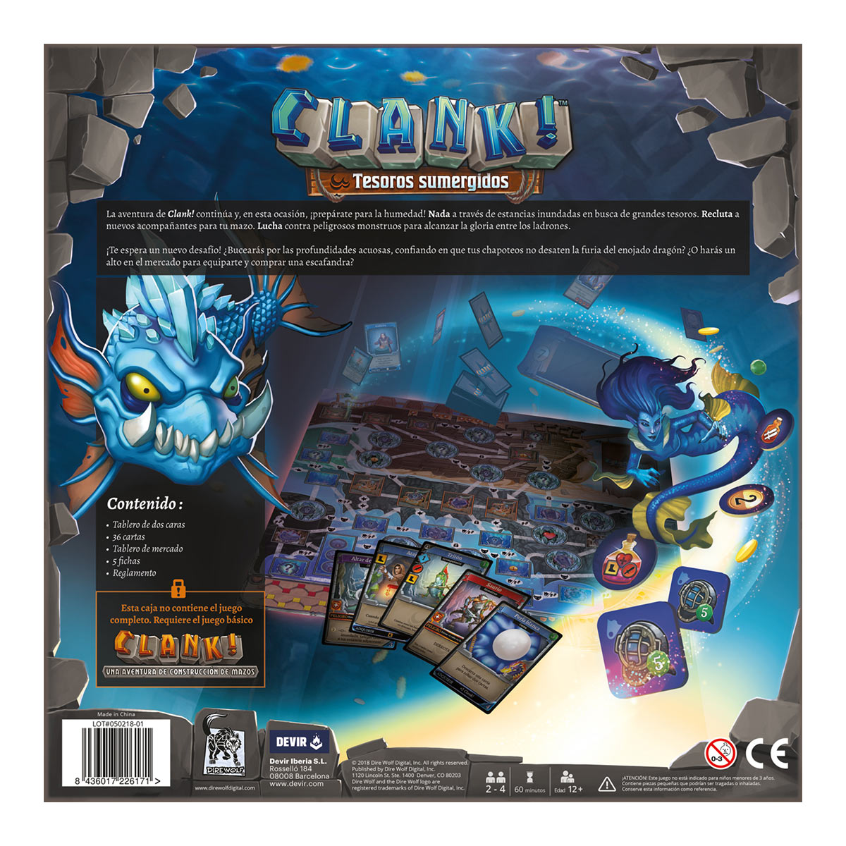 Clank!: Tesoros Sumergidos, Juego de Mesa, Devir