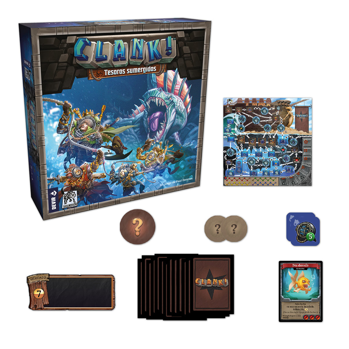 Clank!: Tesoros Sumergidos, Juego de Mesa, Devir