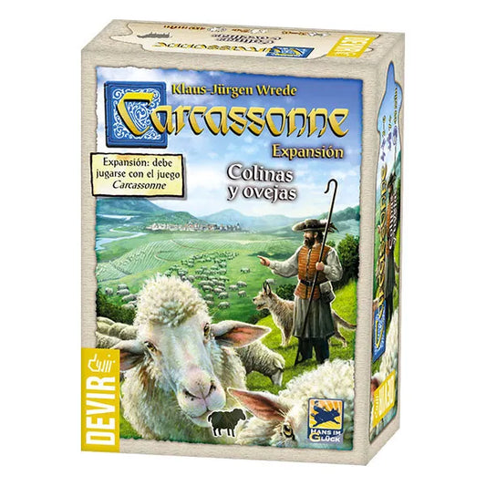 Carcassonne Expansión: Colinas y Ovejas (Segunda Edición) - ESPAÑOL, Juego de Mesa, Devir