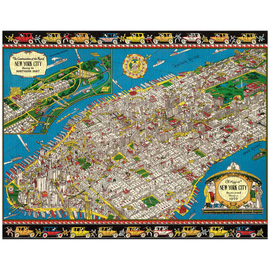 Rompecabezas Vintage Map of New York City