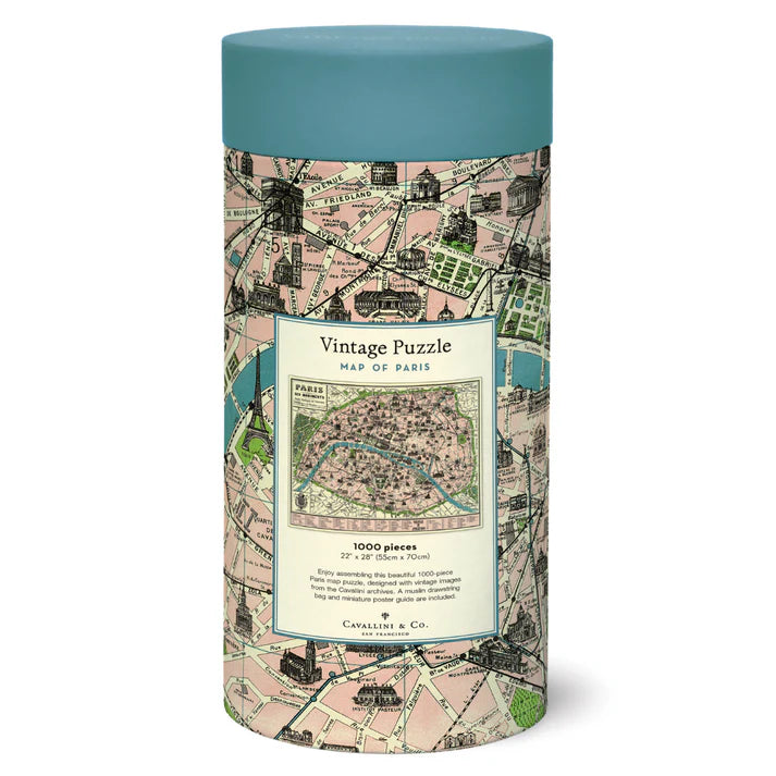 Rompecabezas Vintage Map of Paris