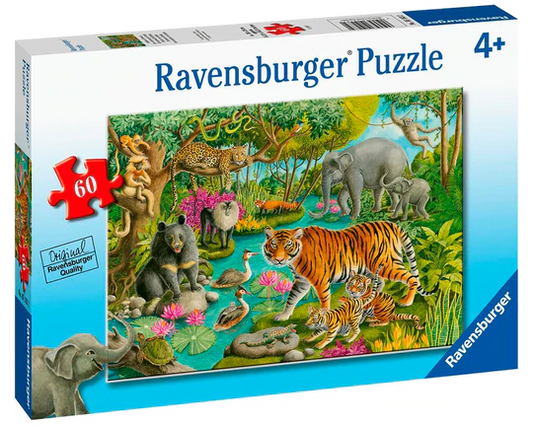 Animales de la India: Rompecabezas 60 Piezas Ravensburger