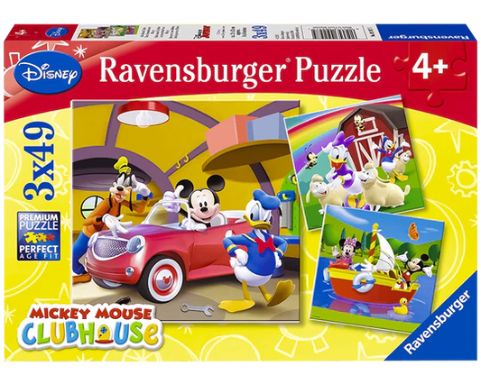 Todo Mundo Ama a Mickey: Rompecabezas 3 x 49 Piezas Ravensburger