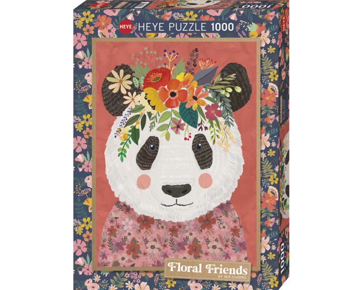 Floral Friends: Panda Mimoso: Rompecabezas 1000 Piezas Heye