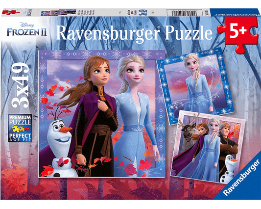 Frozen II: 3 rompecabezas de 49 piezas Ravensburger